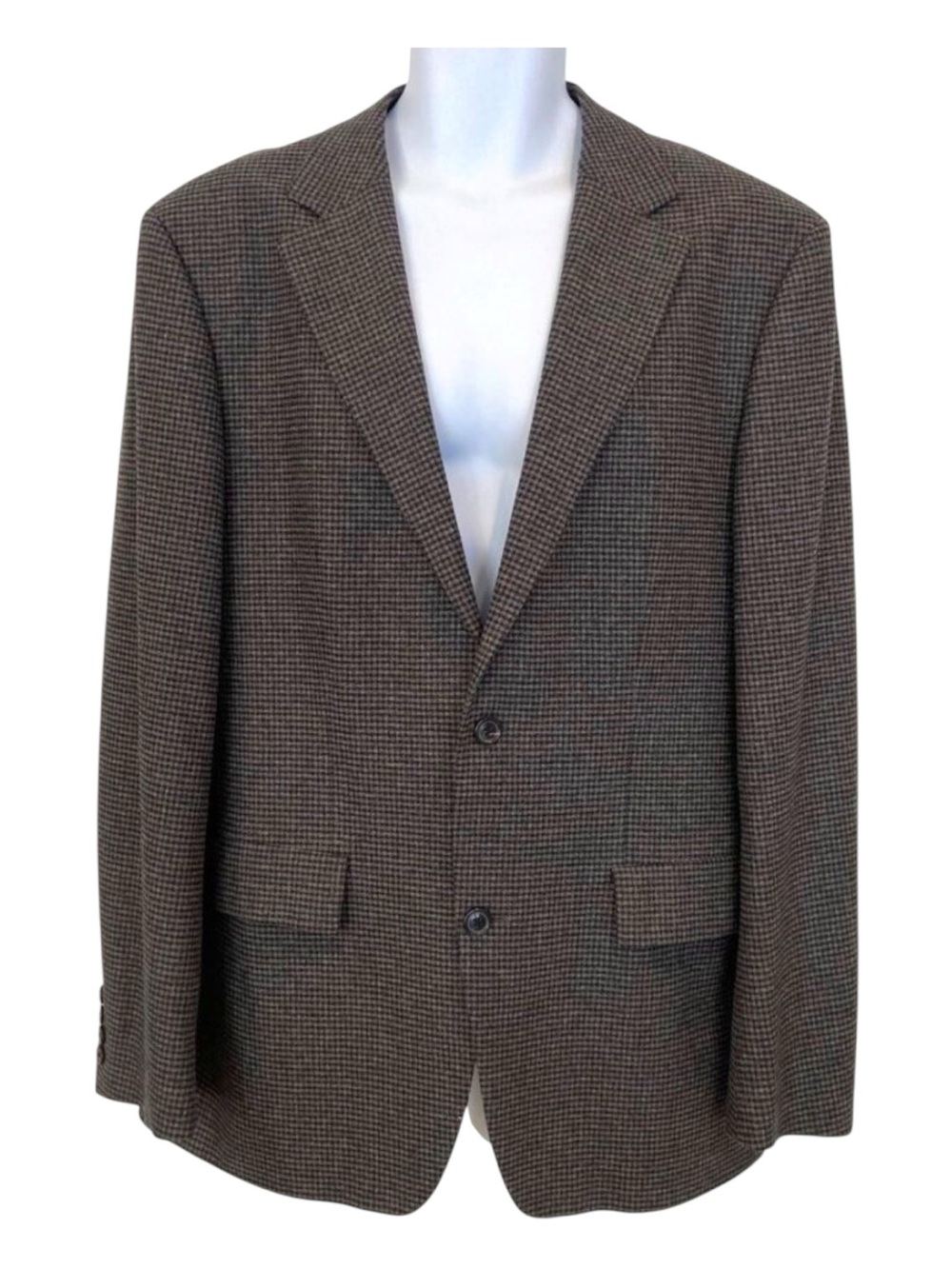 Hugo Boss Mens Houndstooth Wool Blend Blazer In Black & Grey/Brown Maxwell style